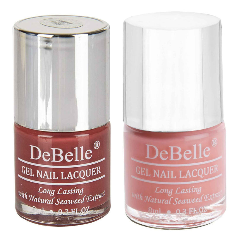 DeBelle Gel Nail Lacquers Combo (Scarlet Ruby & Apricot Dew) - DeBelle Cosmetix Online Store