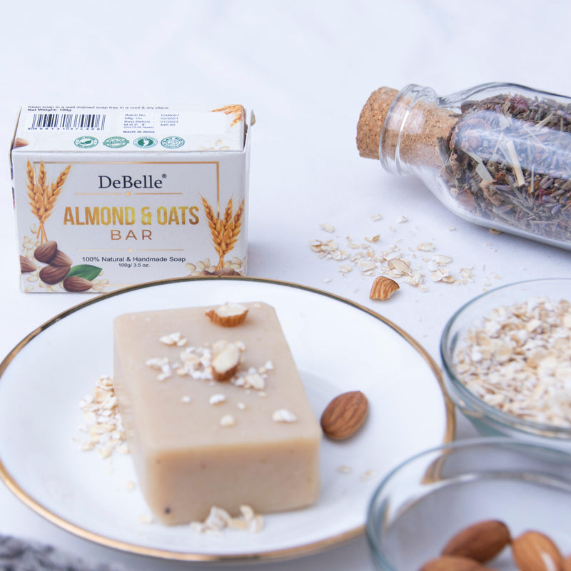 DeBelle Almond & Oats Bar - Natural & Handmade Soap - DeBelle Cosmetix Online Store