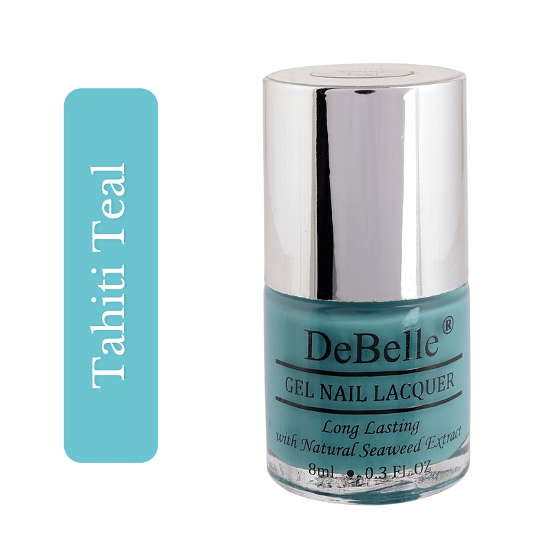 DeBelle Gel Nail Lacquer Tahiti Teal - (Teal Blue Nail Polish), 8ml - DeBelle Cosmetix Online Store