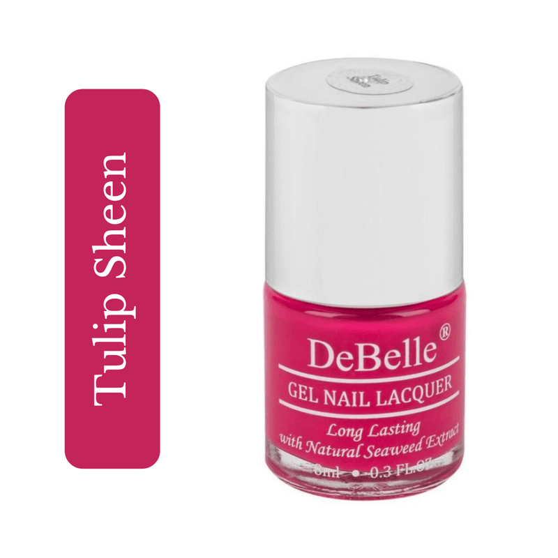 DeBelle Gel Nail Lacquer Tulip Sheen - (Dark Pink Nail Polish), 8ml - DeBelle Cosmetix Online Store