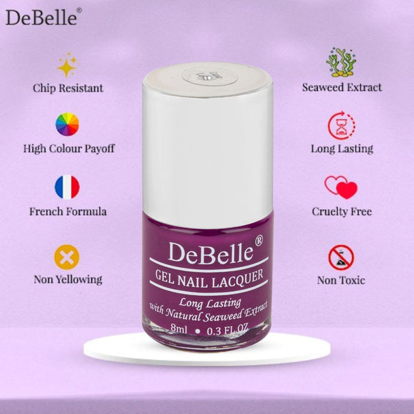 Quality nail paints in a wide range of shades available at DeBelle Cosmetix online store.