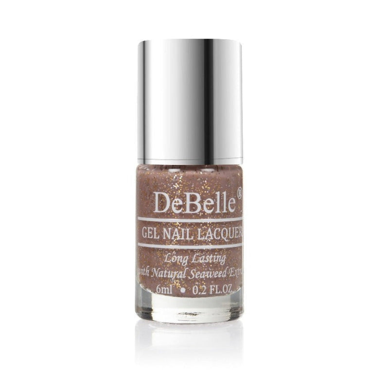 A sure head turner that is DeBelle gel nail color Angelic Saira  the burnt mauve  shade with a copper shimmer. Shop from the comfort of your  home at DeBelle Cosmetix online store.