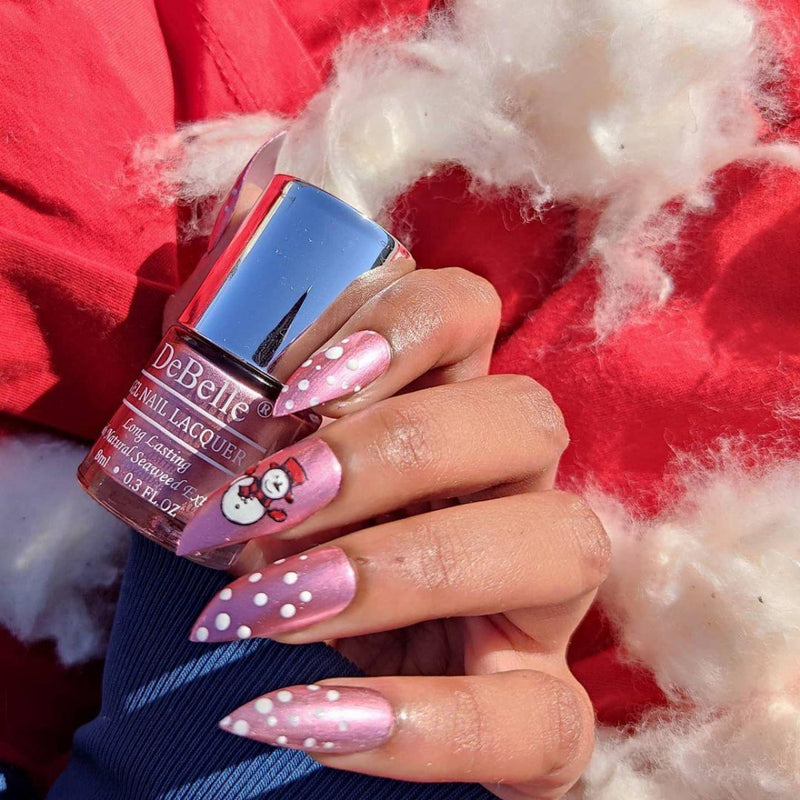 Fantastic nail art with DeBelle gel nail color Chrome glaze. Shop online at DeBelle  Cosmetix online store. 