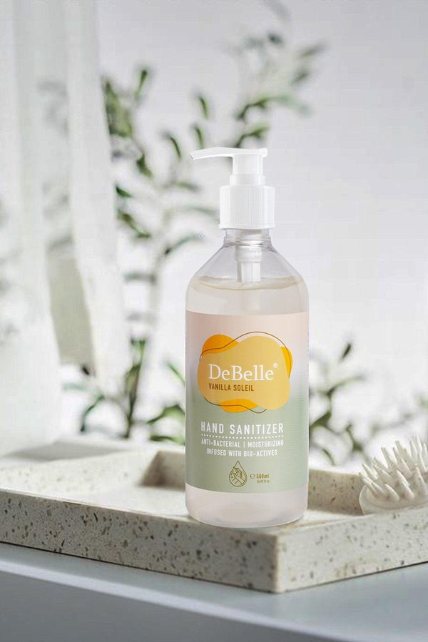 DeBelle Gel Hand Sanitizer - Vanilla Soleil (500 ml) - DeBelle Cosmetix Online Store