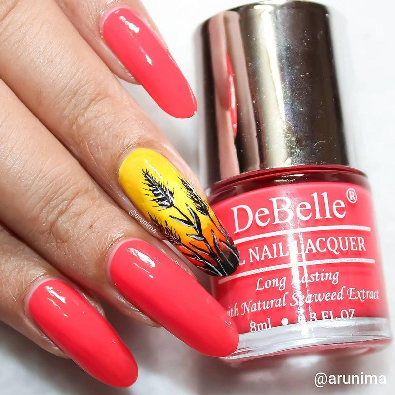 DeBelle Gel Nail Lacquer Princess Belle - (Orange Red Nail Polish), 8ml - DeBelle Cosmetix Online Store