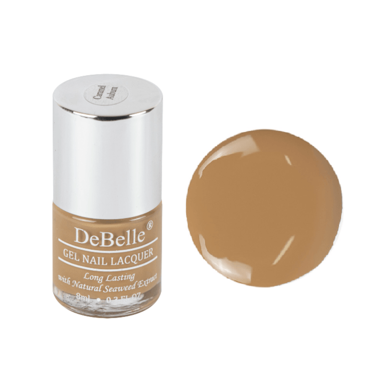 For that elegant trendy look go in for this brown shade Caramel Auburn Debelle Gel Nail Paint.  Buy online at DeBelle Cosmetix online store at affordable price.