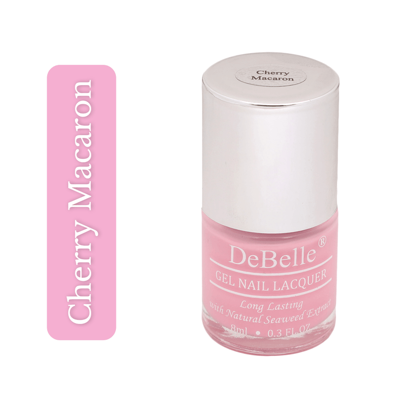 Elegant pink -DeBelle gel nail color  Cherry Macaron. Buy online at DeBelle Cosmetix online  store  .