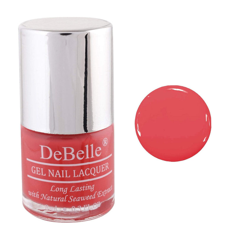 DeBelle Gel Nail Lacquer Princess Belle - (Orange Red Nail Polish), 8ml - DeBelle Cosmetix Online Store