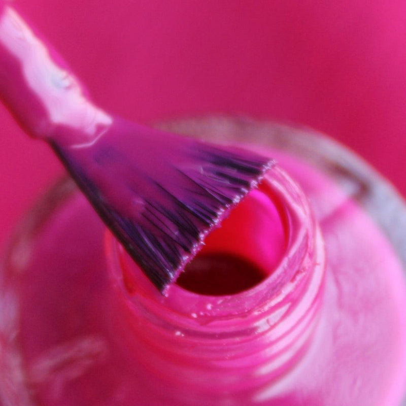 give your nails a special makeover with DeBelle gel nail color Camellia Berry the beautiful majenta shade.