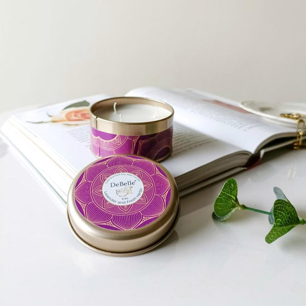 DeBelle Luxe Scented Soy Wax Candle Lavender & Fresh Herbs - DeBelle Cosmetix Online Store