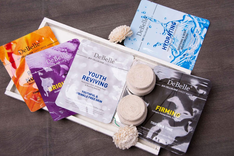 DeBelle Bio Cellulose All Sheet Masks Combo of 5 - DeBelle Cosmetix Online Store