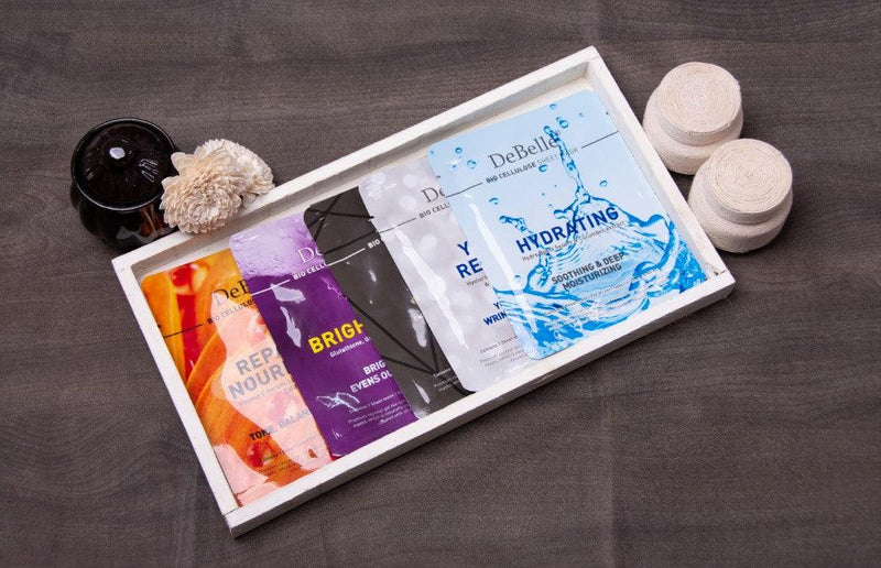 DeBelle Bio Cellulose All Sheet Masks Combo of 5 - DeBelle Cosmetix Online Store