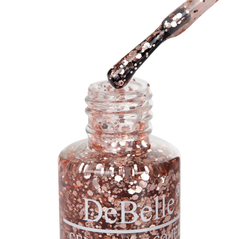 Go all glittery with this glittery nail color Elite tiffany at your nail tips. Buy this  DeBelle gel nail color at DeBelle Cosmetix online store.