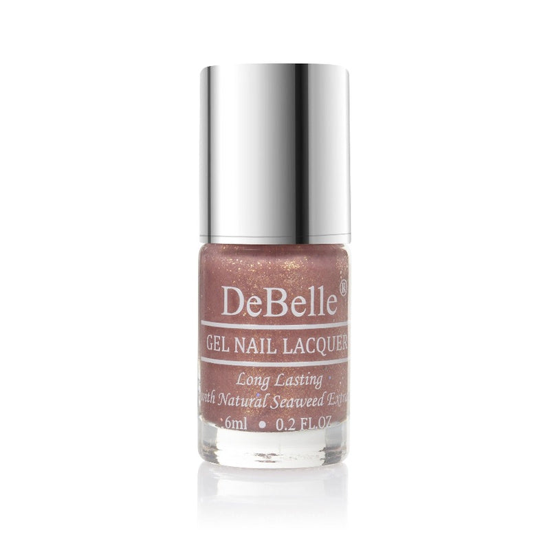 Be it a party or your office your nails are always ready for they have DeBelle gel nail color Magnetic Madelyn at their tips. Buy this pinkish mauve glittery nail colorenriched with  hydrating and nourishing 