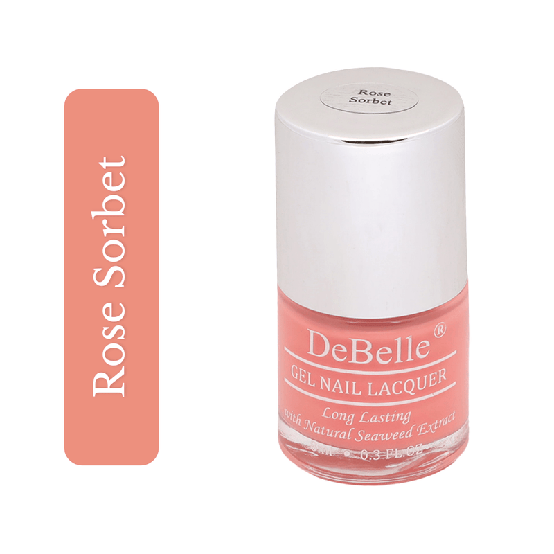 DeBelle Gel Nail Lacquer Rose Sorbet (Salmon Pink), 8ml - DeBelle Cosmetix Online Store
