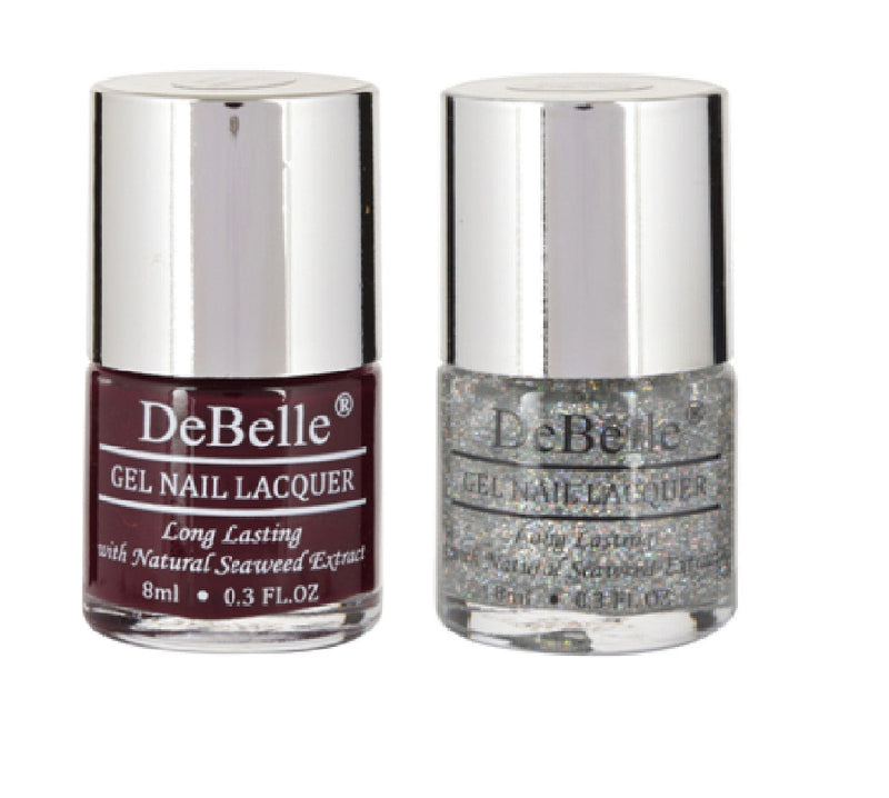 DeBelle Gel Nail Lacquers Glamorous Garnet & Shimmer Top Coat - DeBelle Cosmetix Online Store