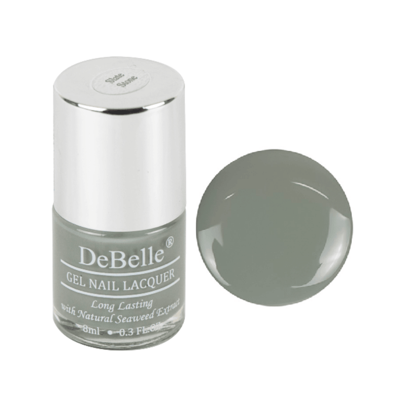 DeBelle Gel Nail Lacquer Slate Stone (Slate Grey), 8ml - DeBelle Cosmetix Online Store