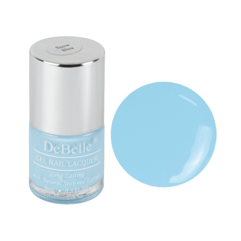 DeBelle Gel Nail Lacquer Snow Bleu (Powder Blue), 8ml - DeBelle Cosmetix Online Store