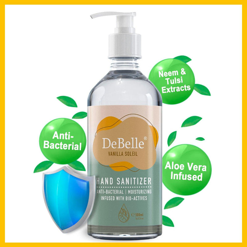 DeBelle Gel Hand Sanitizer - Vanilla Soleil (500 ml) - DeBelle Cosmetix Online Store