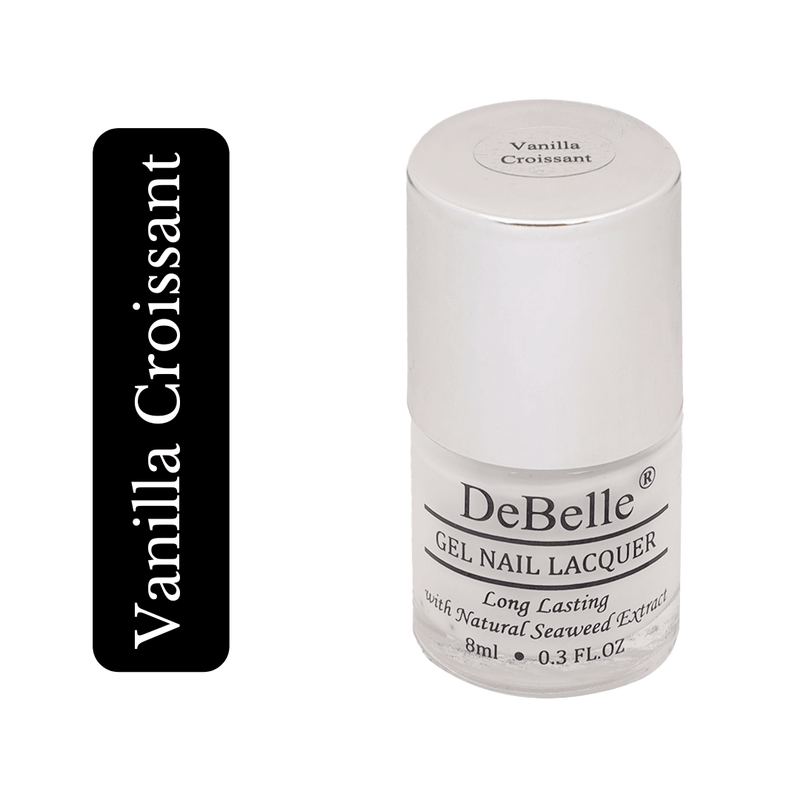 DeBelle Gel Nail Lacquer Vanilla Croissant - White Nail Polish 8ml - DeBelle Cosmetix Online Store